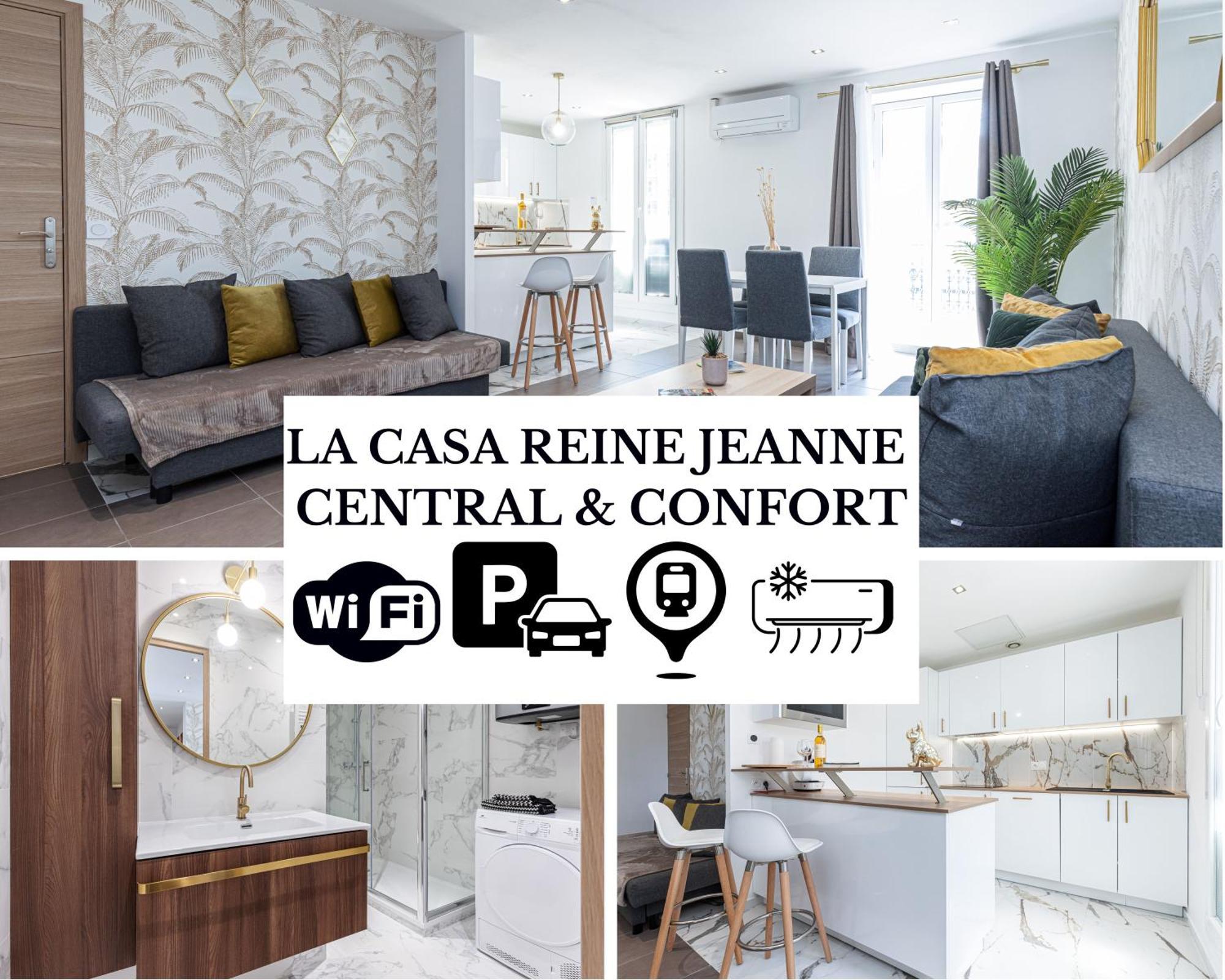 La Casa Reine Jeanne- Central Pres De La Gare - Wifi - Parking - Neuf Et Confort نيس المظهر الخارجي الصورة