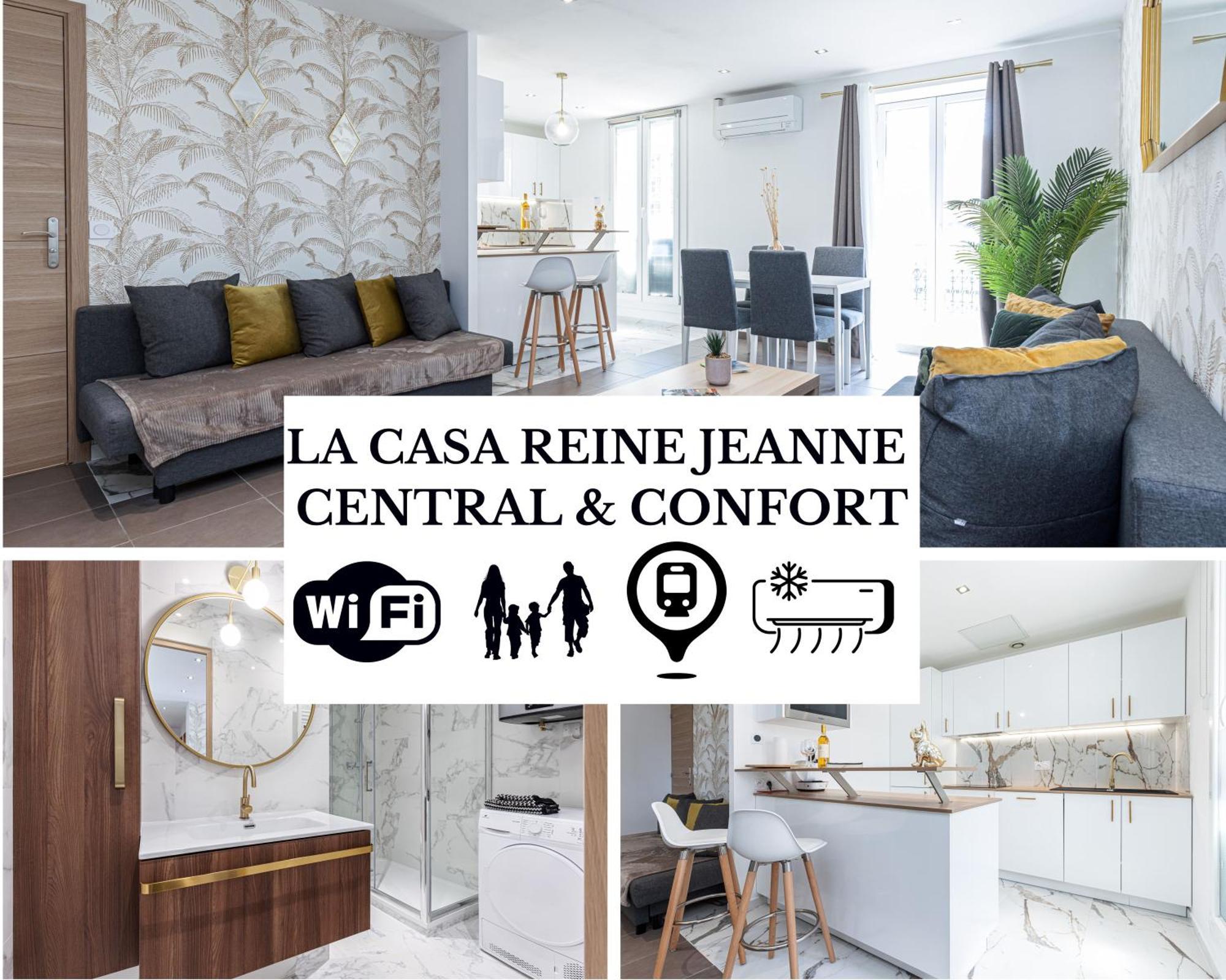 La Casa Reine Jeanne- Central Pres De La Gare - Wifi - Parking - Neuf Et Confort نيس المظهر الخارجي الصورة